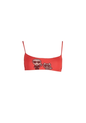 Karl Lagerfeld Red Elastane Swimwear - XS