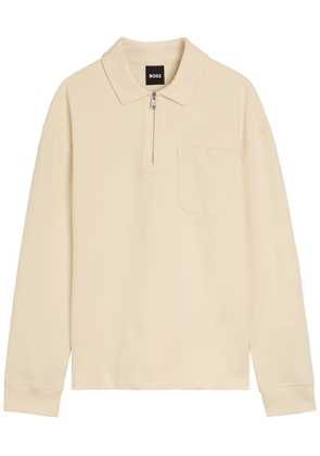 Boss Half-zip Cotton-blend Sweatshirt - Beige - L