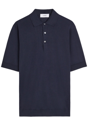 Lardini Fine-knit Cotton Polo Shirt - Blue - M