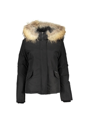 Black Cotton Jackets & Coat - L