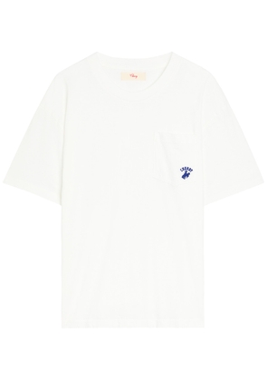 Cherry Los Angeles Western Athletic Logo-embroidered Cotton T-shirt - White - M