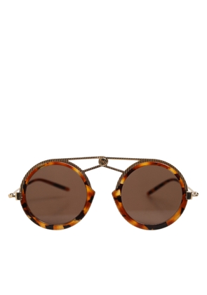 Dolce & Gabbana Gold Havana Frame DG Fatto A Mano Eyewea Sunglasses