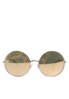 Dolce & Gabbana Gold Metal Round Shades Eyewear Sunglasses