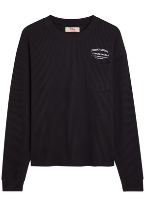 Cherry Los Angeles Ranch Wear Printed Waffle T-shirt - Black - L