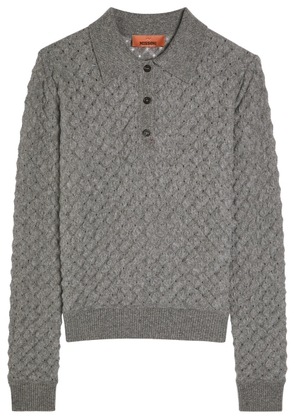 Missoni Textured-knit Cashmere Polo top - Grey - M (UK12 / M)