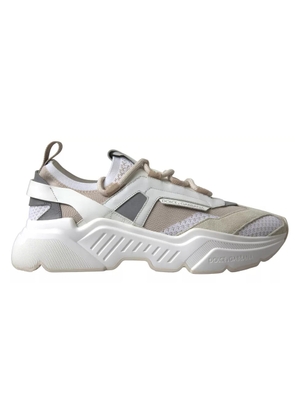 White Beige Leather Sport DAYMASTER Shoes Sneakers - EU39.5/US6.5