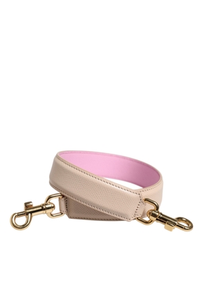 Beige Pink Leather Handbag Accessory Shoulder Strap