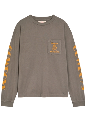 Cherry Los Angeles Cowboy Printed Cotton T-shirt - Steel - M