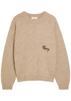 Cherry Los Angeles American Classic Logo Alpaca-blend Jumper - Off White - L