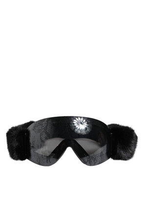 Black Bi0759 Lace Mirrored Ski Goggles Mask Sunglasses