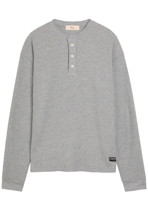 Cherry Los Angeles Chevron Classic Waffle Henley T-shirt - Grey - S