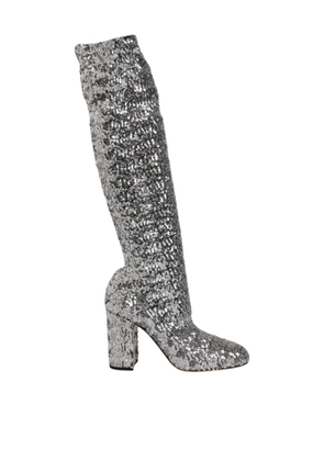 Shoes Silver Sequins Glitter High Heel Boot Shoes - EU36/US5.5