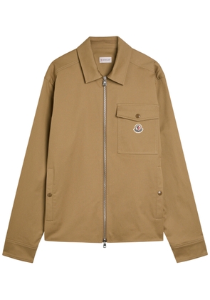 Moncler Logo Stretch-cotton Overshirt - Sand - L