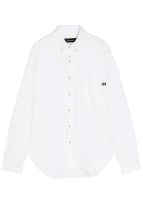 Wales Bonner Isaac Logo-embroidered Piqué Cotton Oxford Shirt - White - 46 (IT46 / S)