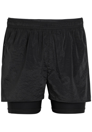 Literary Sport Myles Crinkled Stretch-nylon run Shorts - Black - XL