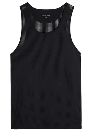 Literary Sport Jude Perforated Stretch-polyamide run Tank - Black - L