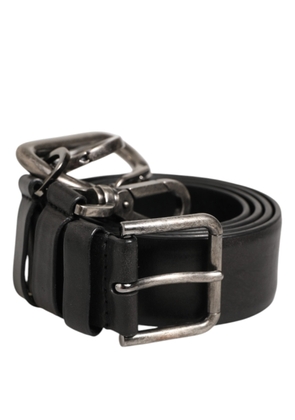 Dolce & Gabbana Black Key Ring Clip Attachments Buckle Belt - 90 cm / 36 Inches