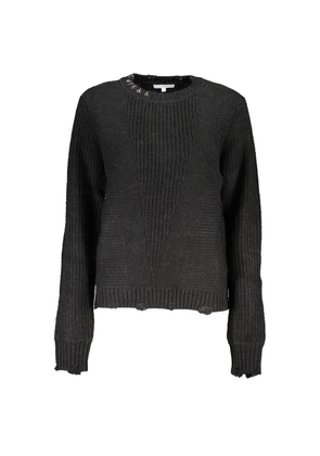Black Fabric Sweater - S