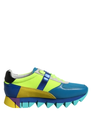 Multicolor Leather Low Top Men Sneakers Shoes - EU39/US6