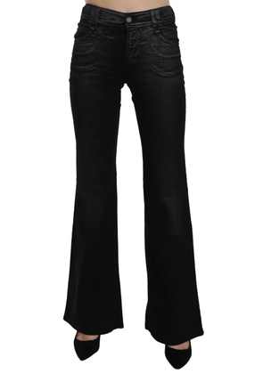 John Galliano Black Washed High Waist Flared Denim Casual Pants Jeans - W26