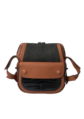 Balenciaga Elegant Crocodile Leather Crossbody Bag