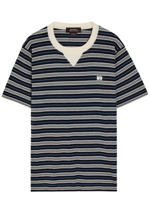 Wales Bonner Song Striped Fine-knit Wool-blend T-shirt - Multicoloured 1 - XL