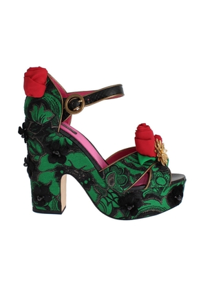 Enchanted Sicily Crystal Brocade Wedges - EU35/US4.5