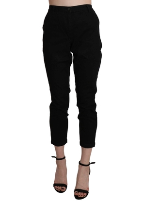 Acht  High Waist Skinny Cropped Cotton Capri Pant - M