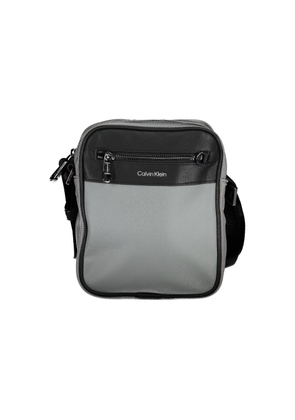 Gray Polyester Shoulder Bag