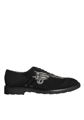 Black Suede Sicilia Lace Up Formal Shoes - EU41.5/US8.5