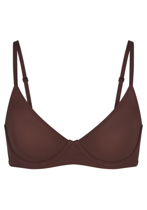 Skims Unlined Stretch-jersey Demi bra - Brown - 32A