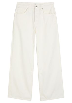 Anine Bing Manon Wide-leg Jeans - Ecru - 24 (W24 / UK6 / XS)