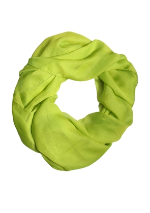 Green Silk Rectangle Wrap Shawl Neck Warmer Scarf