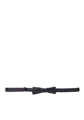 Dolce & Gabbana Blue Polka Dot Silk Adjustable Neck Men Papillon Bow Tie