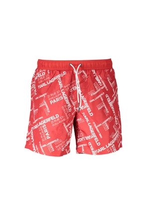 Karl Lagerfeld Red Polyester Swimwear - S