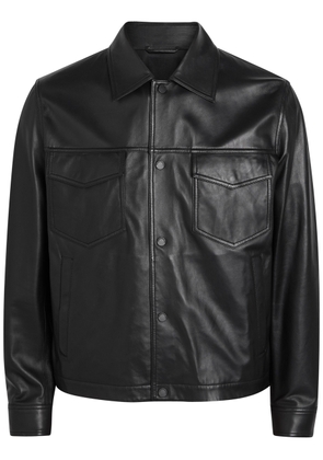 Emporio Armani Boxy Leather Jacket - Black - 50 (IT50 / L)