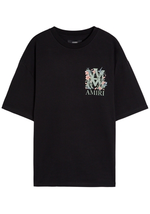 Amiri Logo-print Cotton T-shirt - Black - M