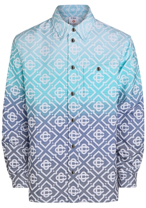 Casablanca Logo-monogrammed Woven Overshirt - Blue - XL