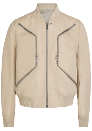 Rick Owens Heizer Flight Canvas Bomber Jacket - Sand - 48 (IT48 / M)