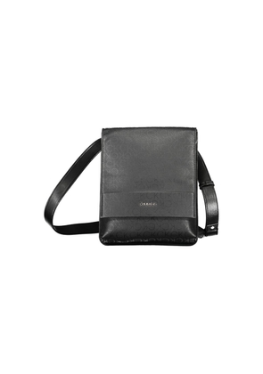 Black Polyester Shoulder Bag