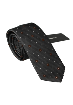 Dolce & Gabbana Gray Patterned Classic Mens Slim Necktie