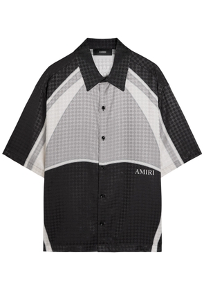 Amiri Logo-monogrammed Jacquard Satin Shirt - Black - M