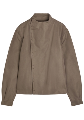 Rick Owens Lpm Funnel-neck Canvas Jacket - Brown - 46 (IT46 / S)