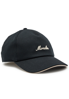 Moncler Logo-embroidered Cotton cap - Black - One Size
