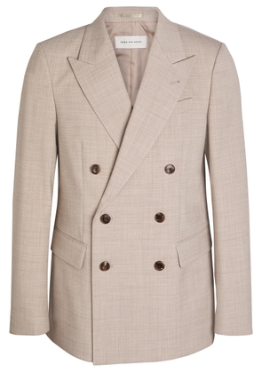 Dries Van Noten Barry Double-breasted Woven Blazer - Sand - 48 (IT48 / M)