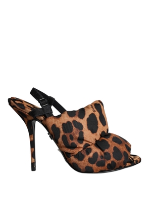 Brown Leopard Keira Slingback Sandals Shoes - EU36.5/US6