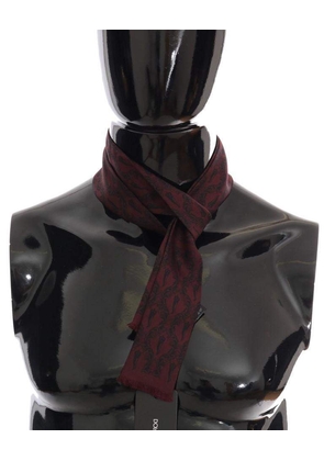Dolce & Gabbana  Bordeaux Silk Crown Chili Scarf