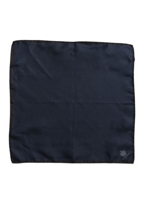 Blue DG Crown Silk Square Men Foulard Scarf