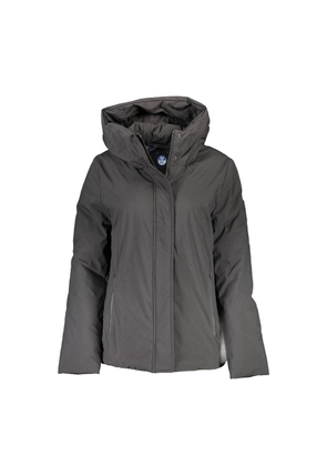 Black Polyester Jackets & Coat - S