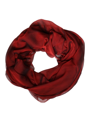 Red Silk Rectangle Women Wrap Shawl Scarf
